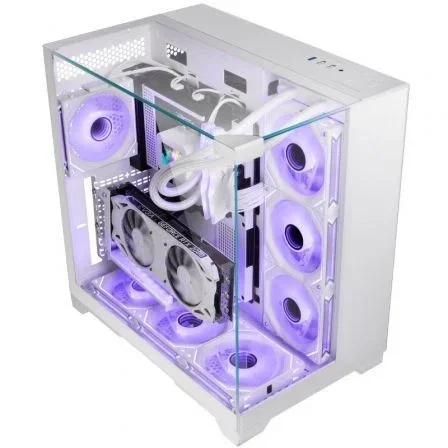 Mars Gaming MCVISION Blanca Semitorre con Triple Cristal Templado